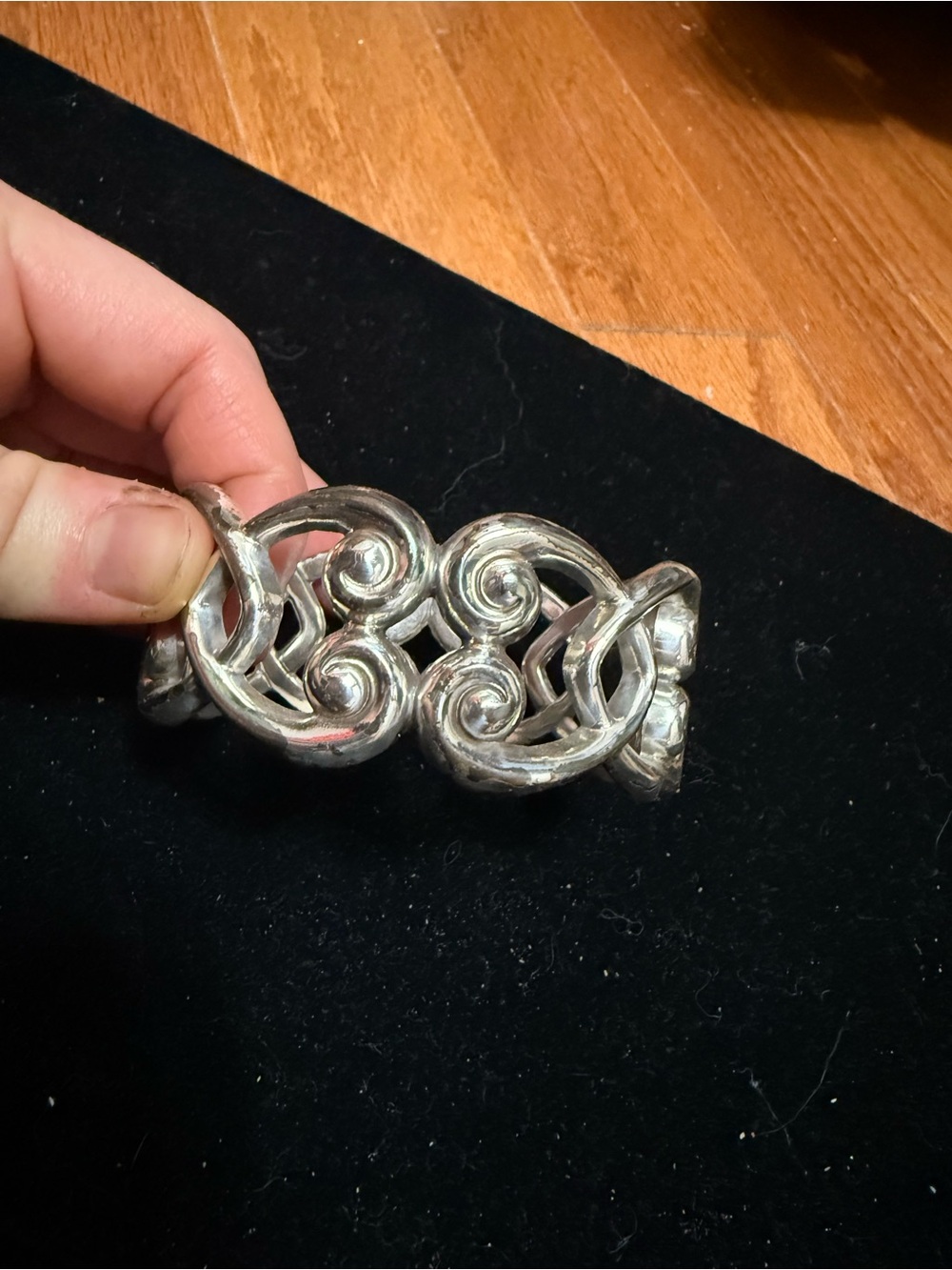 Brighton Silver-Tone Celtic Swirl Open Cuff Bracelet